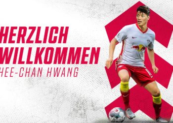 라이프치히 홈페이지에서 황희찬 입단 소식을 전하고 있다.