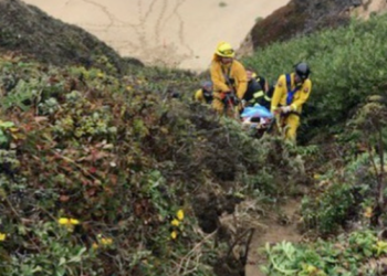 (속보) 절벽 추락 한인 여성 구조 현장