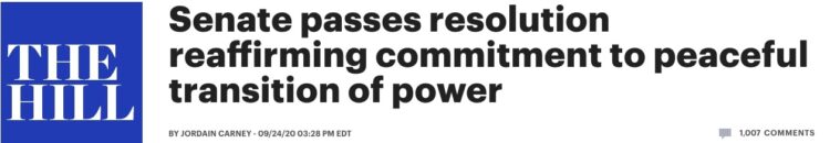 “어쩌다 이 지경(What a shame!!)” 상원, 대선승복 촉구결의안..사상 초유