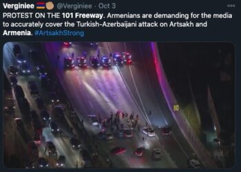 주말 101 프리웨이 막은 아르메니안 시위대 … 도대체 왜?