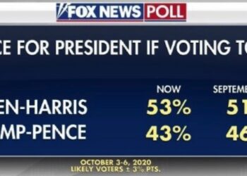트럼프 vs. 바이든 지지율 격차 최대 16% 포인트까지  벌어져 