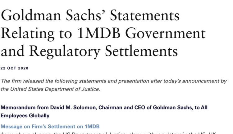 “뇌물과 로비로 돈잔치했나” 골드만삭스, 29억달러 벌금..해외최대부패사건