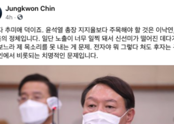 진중권 “윤석열 대권주자 지지율 1위, 추미애 장관 덕분”