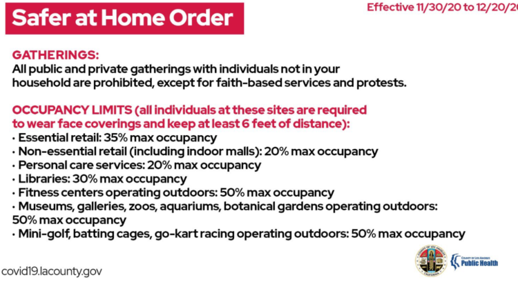 LA, 오늘부터 ‘모임’ 금지..예배, 시위 예외
