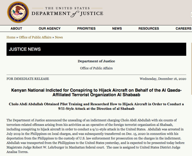 제2의 911 음모 적발, 주요도시 고층빌딩 항공기 충돌 계획