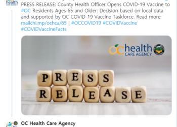 OC, 65세 이상 접종 돌입..”온라인 등록해야 순서 통보”