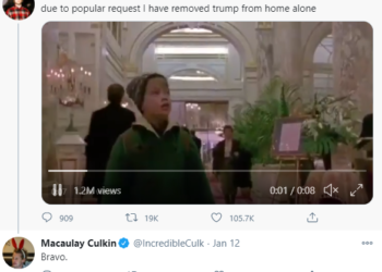 영화 팬들, “트럼프 장면 삭제해야” 주장