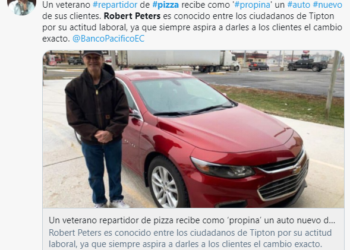 “15센트 잔돈 “피자 배달원, 자동차 깜짝 선물 