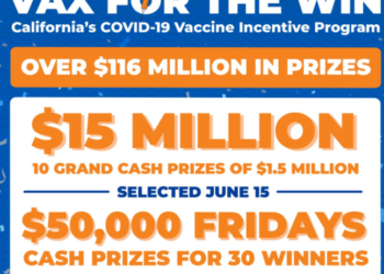 1억1,650만달러 가주 백신로또 첫 추첨…$50,000 Fridays