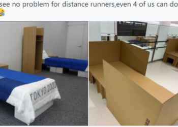 조롱거리된 골판지 침대, 왜 고집했나…”혹시 아베 때문?”