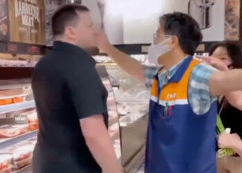 마스크 안 쓴 백인 남성 한인 마켓서 소동(영상)