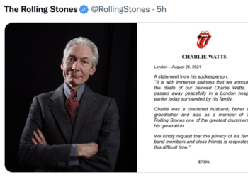 ‘롤링스톤즈’ 전설의 드러머 찰리 와츠 별세