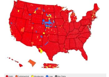 CDC, “미 전국 97% 카운티, 코로나 전염률 ‘높음'”