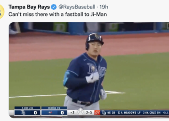 최지만 10호 쾅! 토론토 연승저지