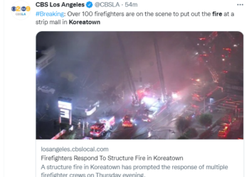 (속보)한인타운 버몬트 & 2가 쇼핑몰서 대형 화재..소방관 100여명 투입