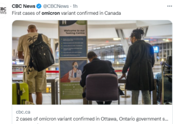 오미크론 변이, 캐나다까지 왔다..2건 확인