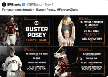 샌프란시스코 자이언츠 주전포수 버스터 포지 은퇴!