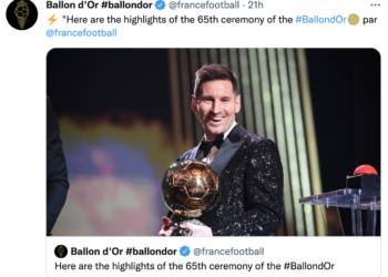 메시, 7번째 발롱도르 수상..호날두는?