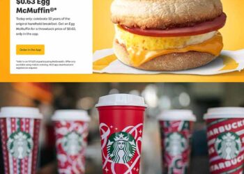 아침 맥도날드 63센트, 점심 스타벅스 커피 한잔에 공짜컵