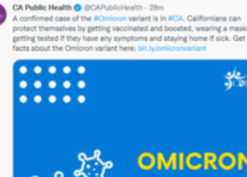 미국 뚫렸다, 캘리포니아서 첫 확진자..오미크론 공포 확산