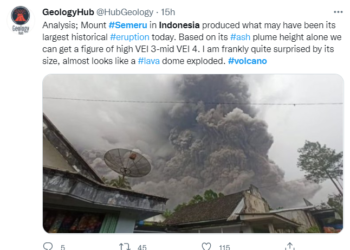 인도네시아 세메루 화산 분출…3명 사망·실종 40명 부상