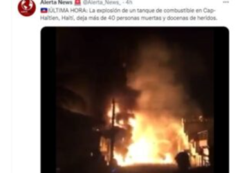 아이티서 유조트럭 폭발, 50여명 불에 타 숨져