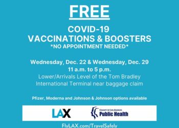 LA공항, 모든 여행객에 백신 무료접종
