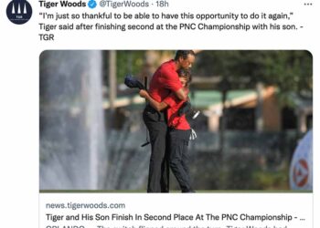 ‘황제의 귀환’ 아들과 PNC 챔피언십 준우승