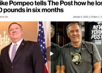“같은 사람 맞아?” ’40kg 뺀 폼페이오 전 장관 화제