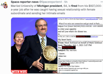 미시간대 총장 “아프냐, 나도 아프다”..직원과 불륜 파면