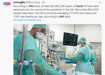 미국인 5명 중 1명 코로나 감염, 사망자 80만명 넘어