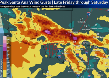 남가주 전역 21일 밤부터 시속 80마일 강풍