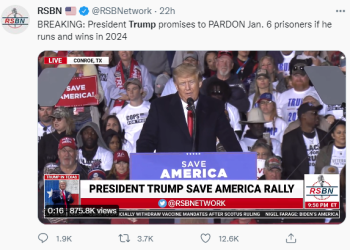 트럼프 “재선되면 ‘의회 난입’ 관련자 사면”..24년 출마