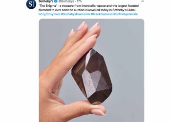 555캐럿 ‘블랙 다이아몬드’ 이니그마, 주인 찾아간다