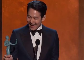 이정재, 정호연 남녀 연기상..오징어게임 SAG 3관왕(영상)