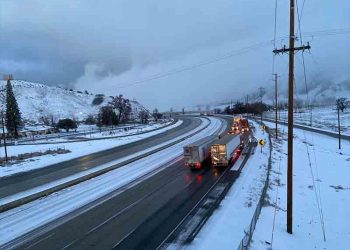 남가주 추위. 산에는 눈