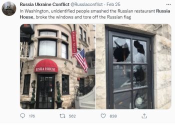 미국내 러시아 식당에 모욕·살해 협박 잇따라