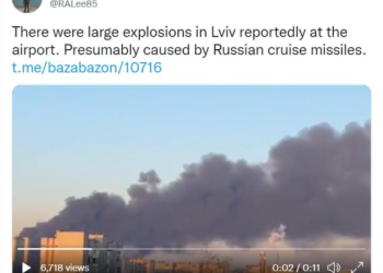 한국대사관 소재 르비우에 미사일 6발 발사