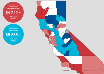 LA 평균 개솔린 가격 마침내 6달러 돌파