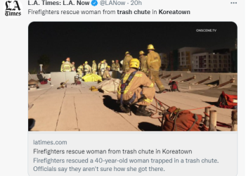 40대 여성 한인타운 아파트 쓰레기 투입구에 갇혀