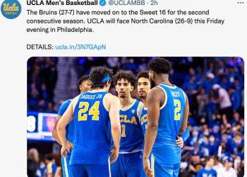 UCLA 스윗16 넘어 엘리트 8강에 도전한다.