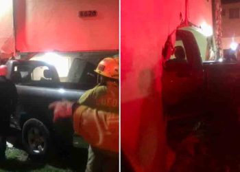 ‘아파트 벽 뚫고 돌진’트럭에 3살 딸 등 부녀 사망