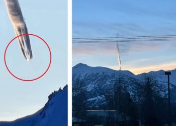 “UFO가 떴다!”…거대한 기둥에 알래스카 술렁