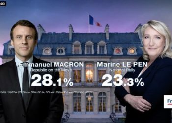 [프랑스 대선] ‘우크라 선점’ 마크롱 1위 결선 진출