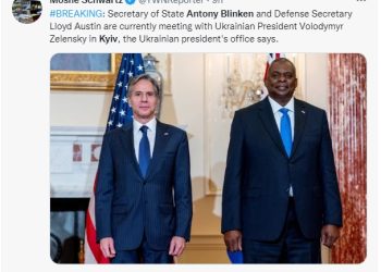 미 최고위급,  젤렌스키 면담…국방,국무장관 키이우 방문