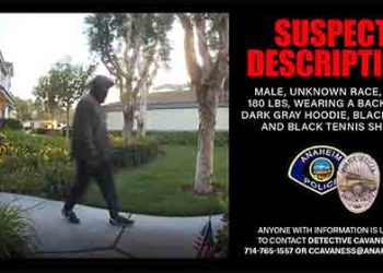 애너하임서 배낭 맨 괴한, 집안에 폭탄 투척(영상)