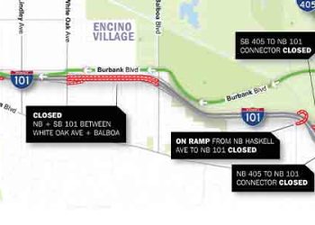 101프리웨이 엔시노 구간폐쇄..주말 밤 12시간