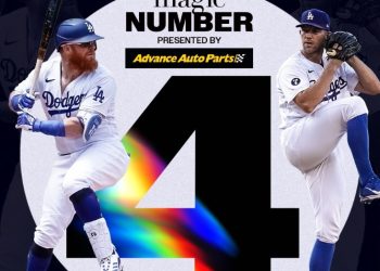 우리아스 2실점 호투, LA 다저스 매직넘버 4
