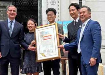LA시, 9월17일 ‘오징어 게임의 날’ 공식 선포..”이정재 “상상도 못했다” (영상)