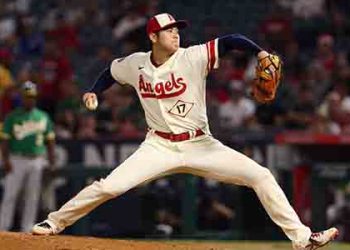 오타니, 8회 2사까지 노히트…15승·2안타 1타점